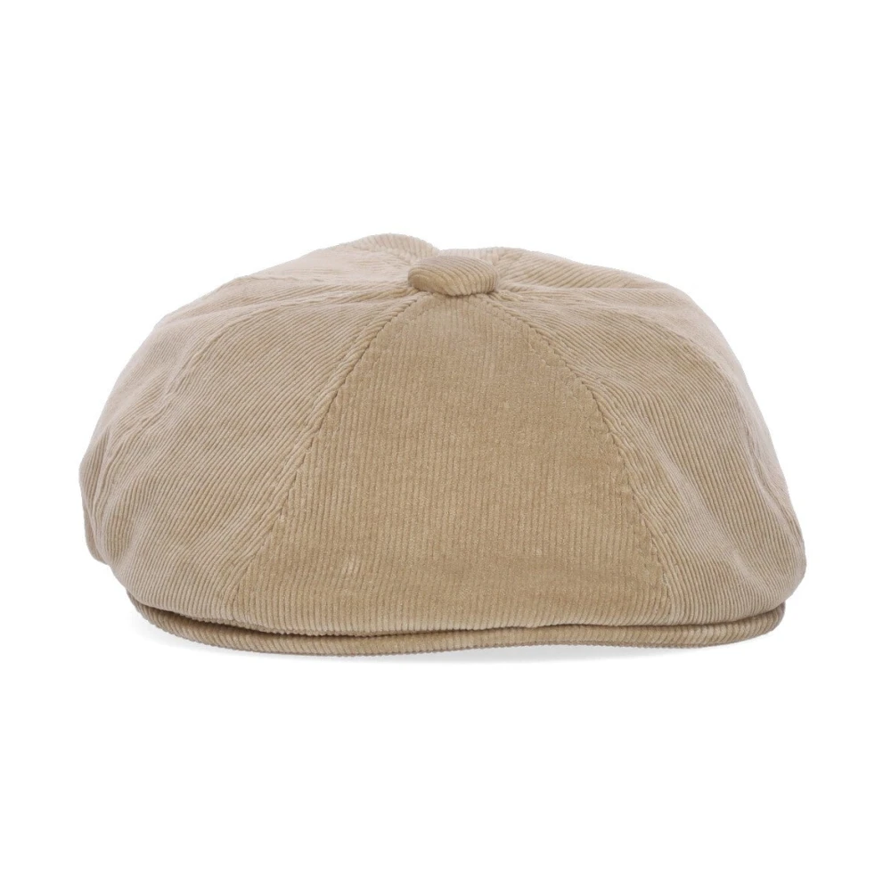 Kangol Beige Velvet Flat Cap Hat Beige Heren
