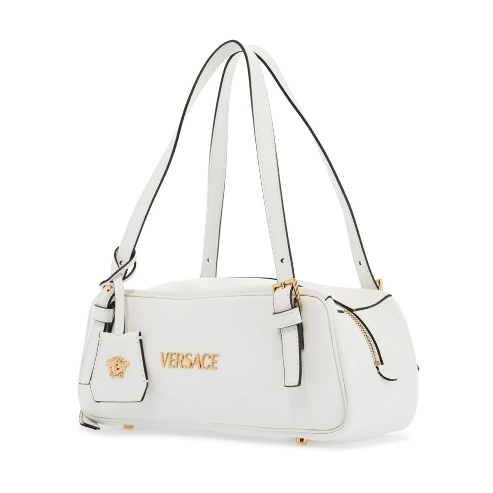 Versace Nappa Leren Bowlen Tas White Dames
