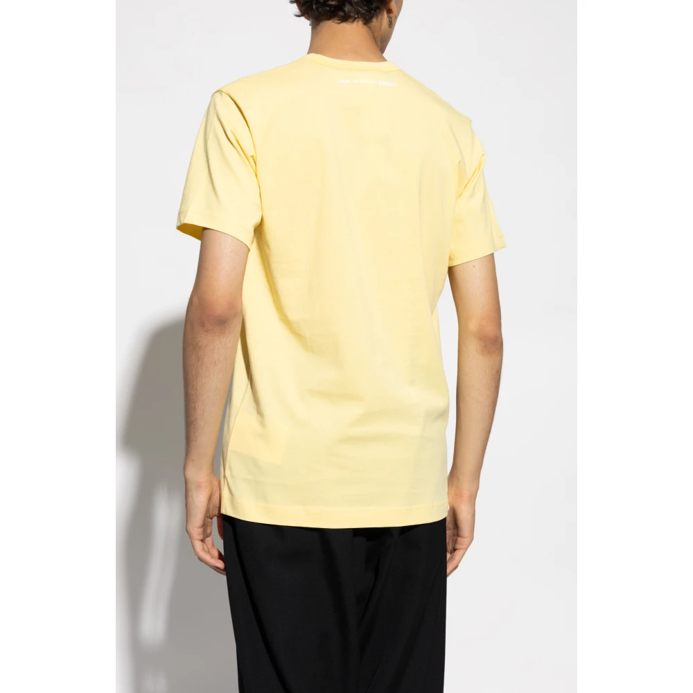 Comme des Garçons T-shirt met logo Yellow Heren