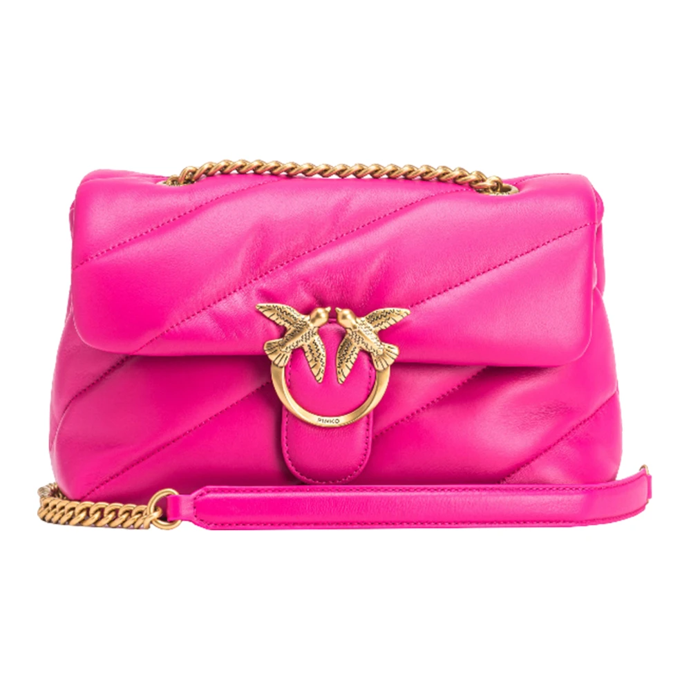 pinko Klassieke Love Bag Puff met Diamond Cut Pink Dames