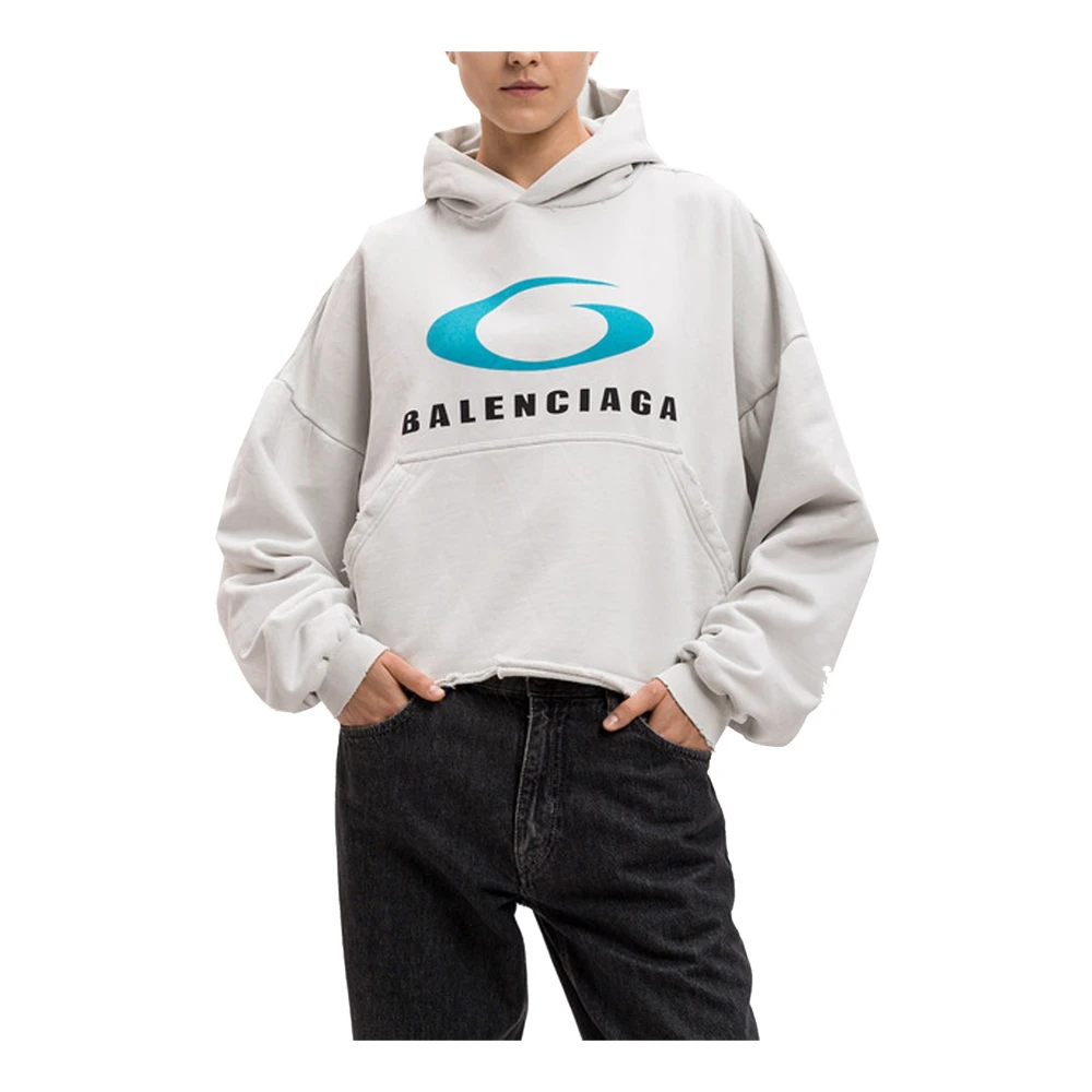 Balenciaga Loop Sports Icon Sweatshirt White Dames