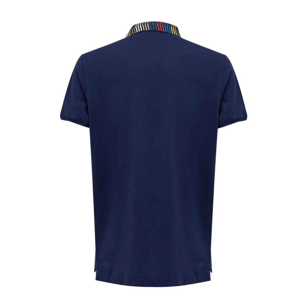 Fendi Blauw gestreept katoenen poloshirt Blue Heren