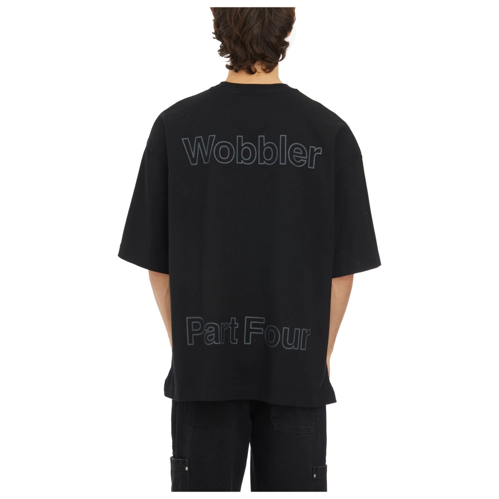 Mihara Yasuhiro Kattenprint katoenen T-shirt Black Heren