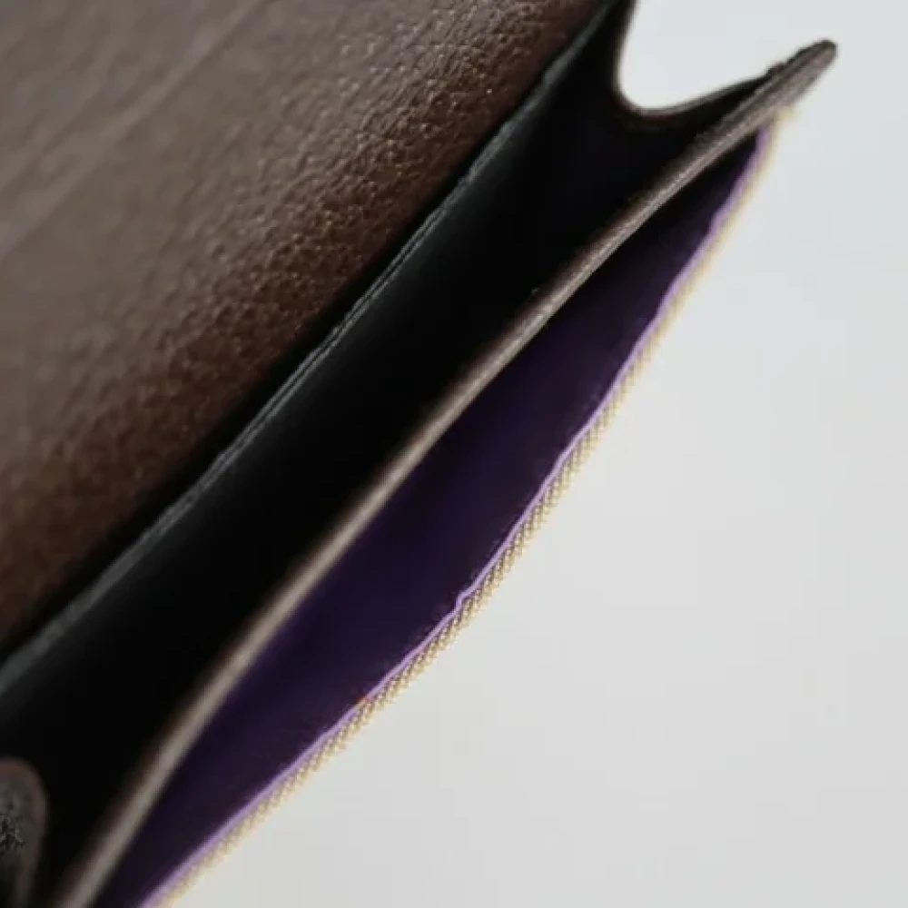 Bvlgari Vintage Pre-owned Canvas wallets Beige Dames