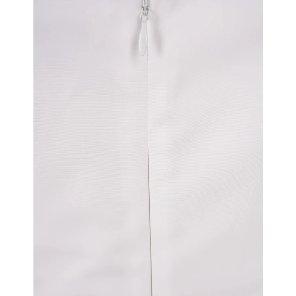 alexander mcqueen Witte Katoenen Poplin Midi Jurk White Dames