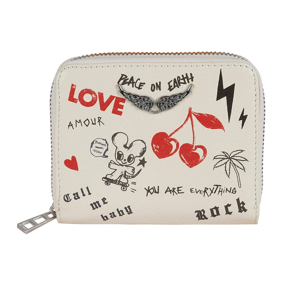 Zadig & Voltaire Flash Kleur Gedrukte Leren Portemonnee Multicolor Dames