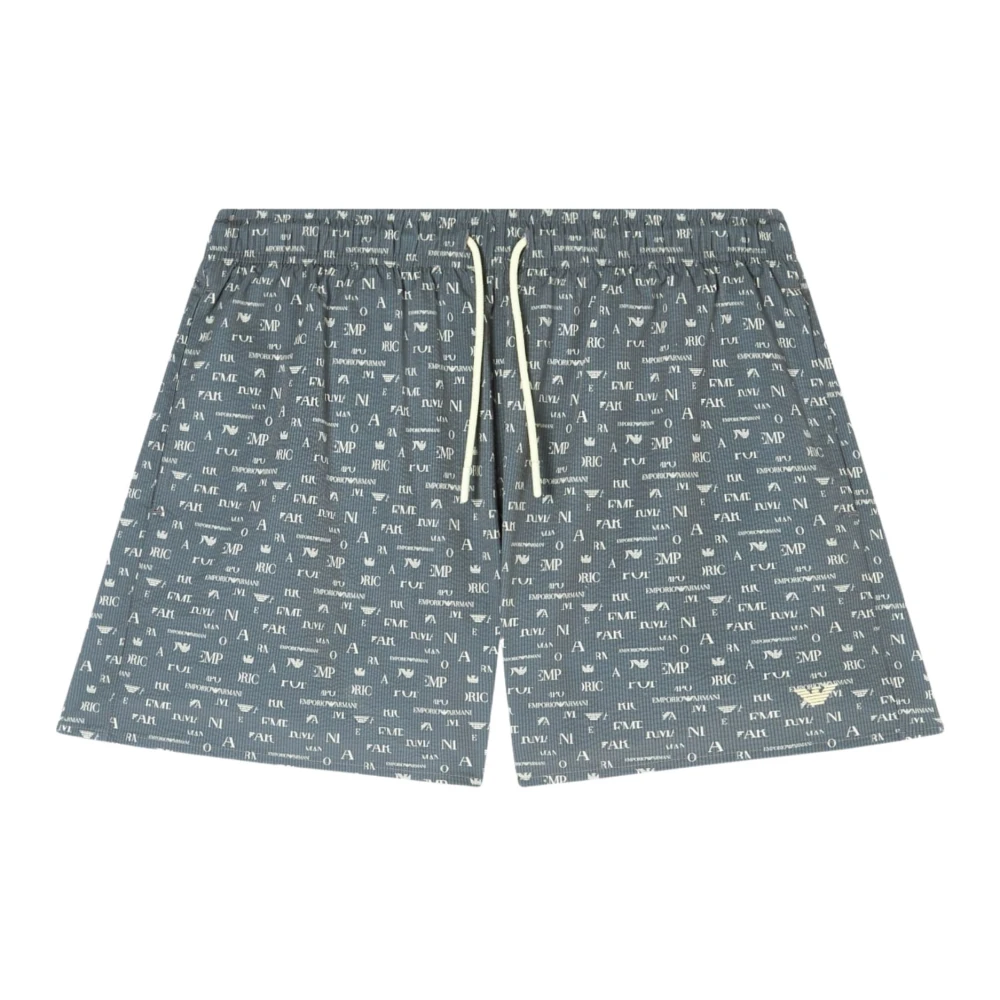 Emporio Armani Homme Vert Maillots De Bain, Taille: M Shorts De Bain Avec Petits Logos