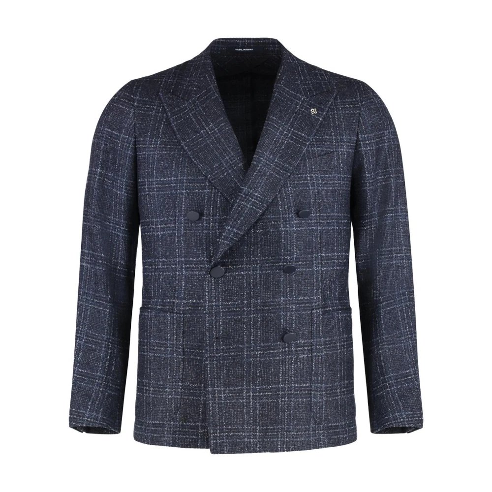 Tagliatore Uomo Blu - Blazer A Doppio Petto A Quadri - Suits - L