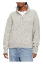 cardigan-femme-a-demi-zip-texture