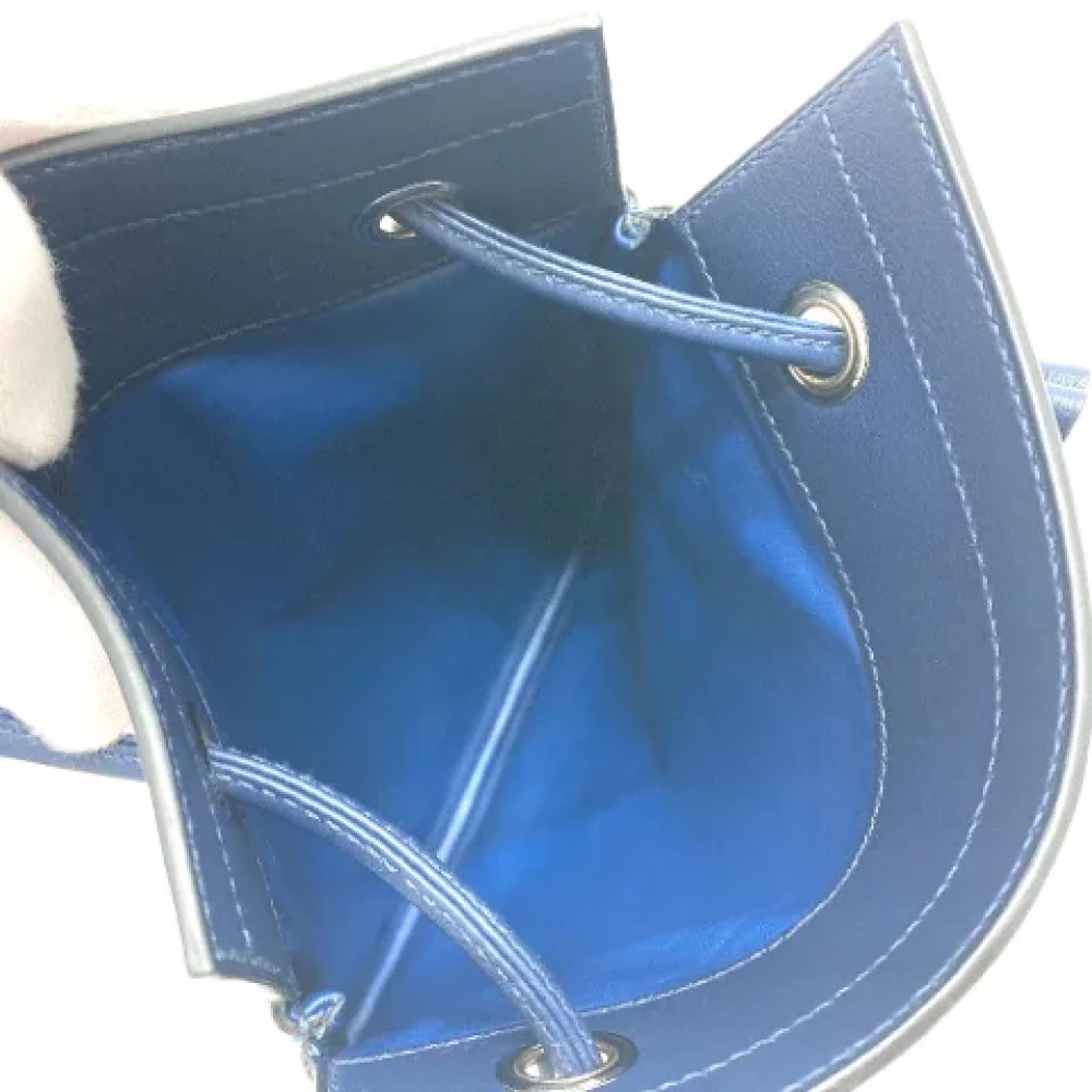 Hermès Vintage Pre-owned Fabric shoulder-bags Blue Dames