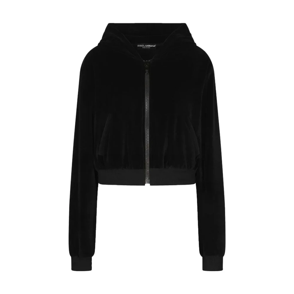 Dolce & Gabbana Casual Sweatshirt met Uniek Design Black Dames