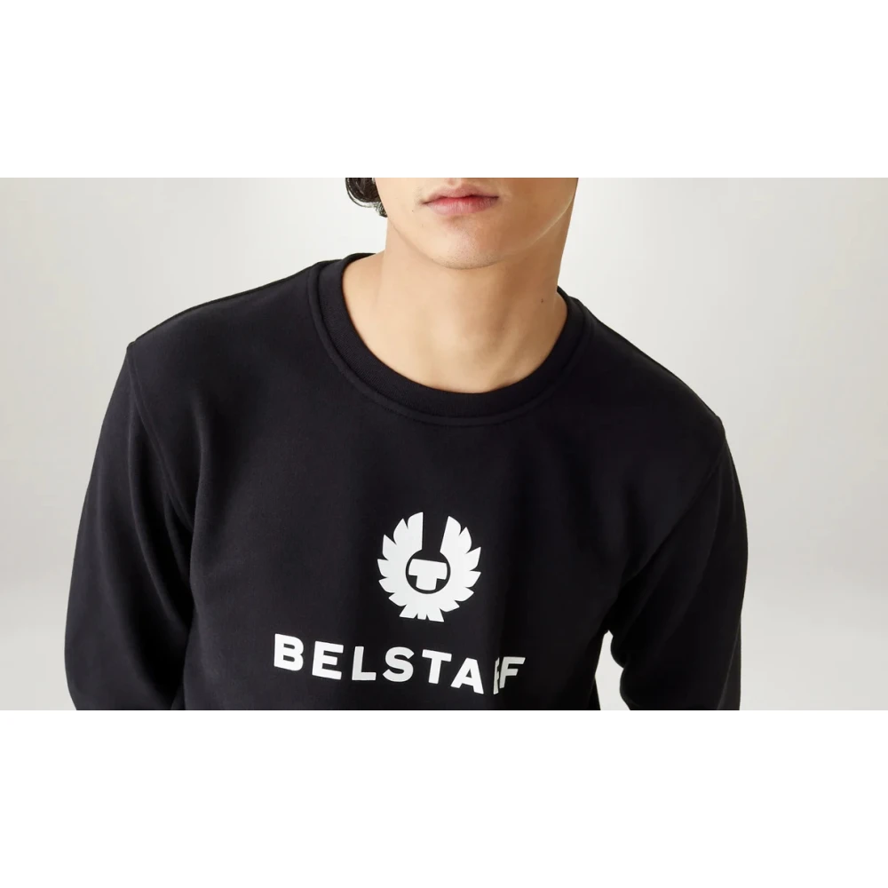Belstaff Signature Crewneck Sweatshirt in Zwart Black Heren
