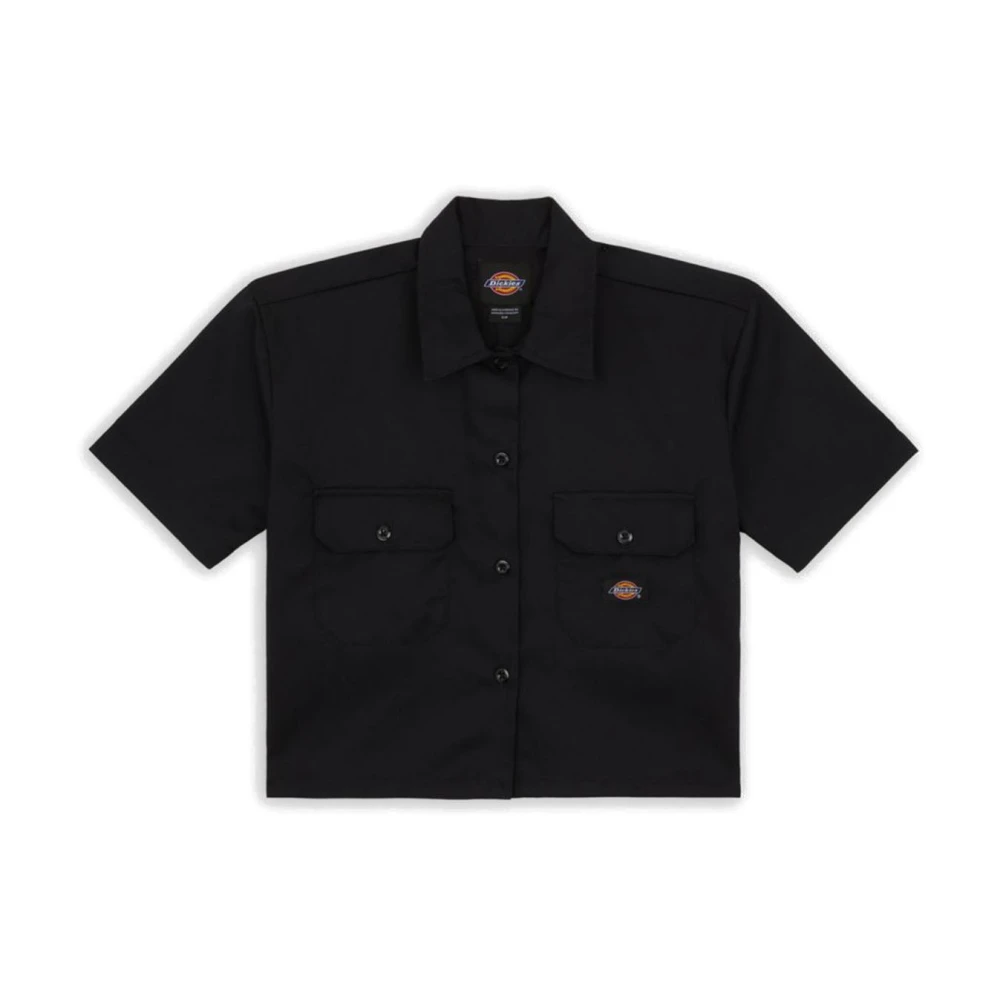 Dickies Donna Nero Elegante Camicia Da
