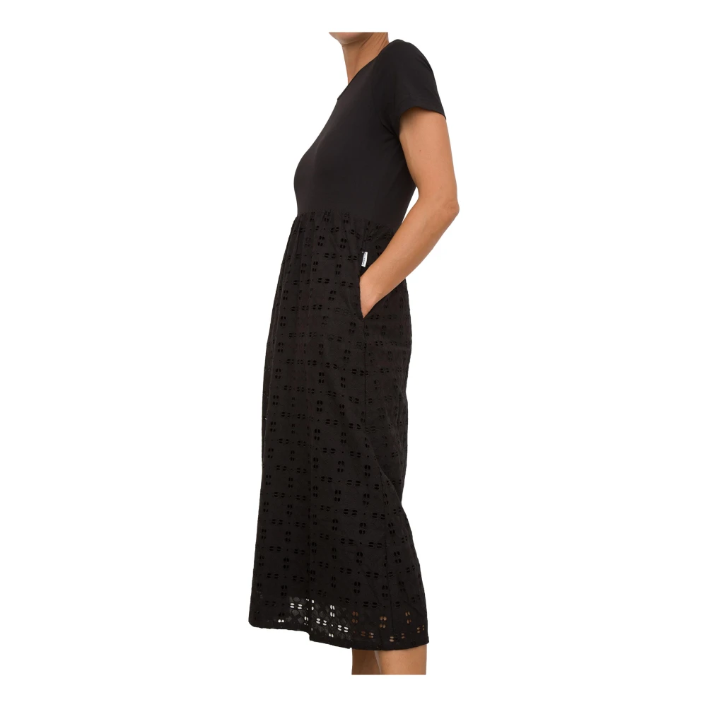 Twinset Midi Jurk met Koordzoom Black Dames