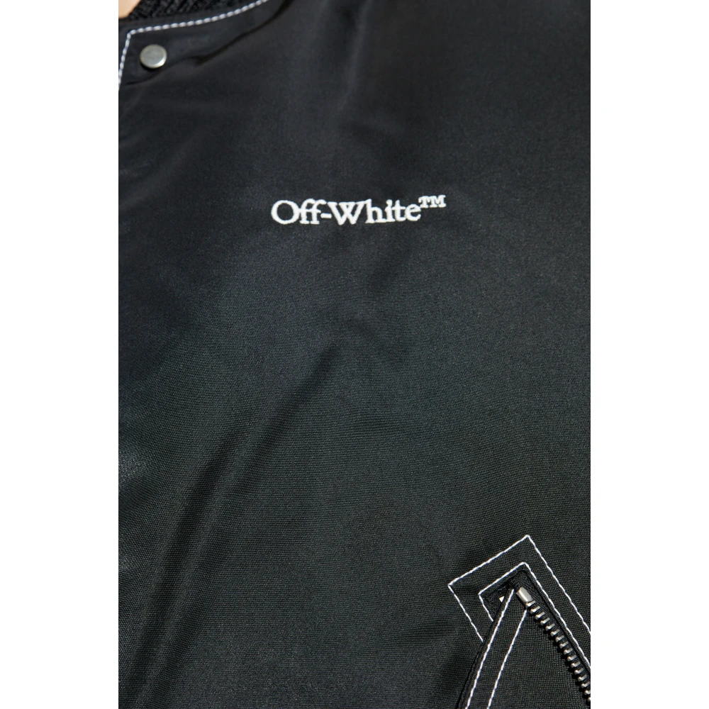 Off White Jas met logo Black Heren