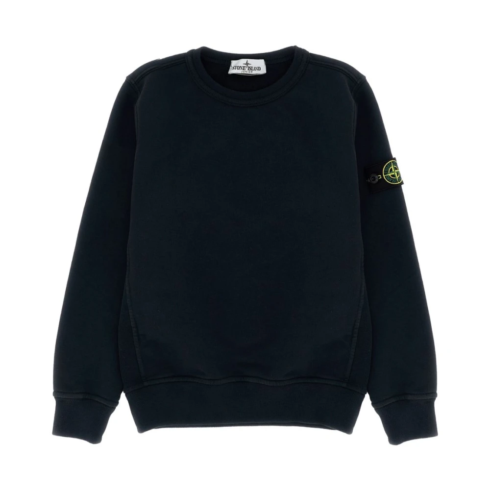 Stone Island Black Kids Sweatshirts, Unisex, 10 Y, Jumper