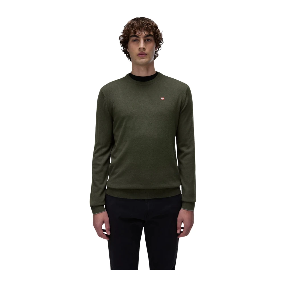 Napapijri Groene Dieptes Wollen Trui Damavand Stijl Green Heren