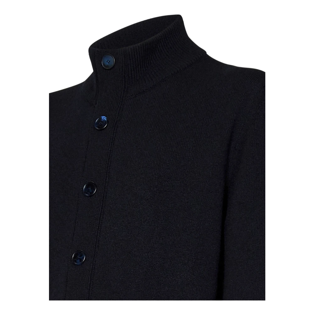 Brioni Blauwe Cashmere Rits Trui Blue Heren