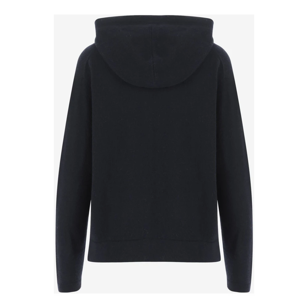 allude Wol-Kasjmier Capuchon Cardigan Blue Dames
