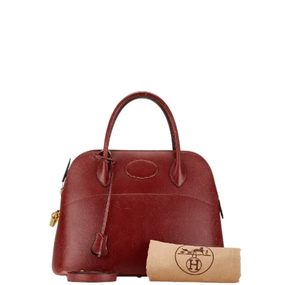 Hermès Vintage Pre-owned Leather handbags Red Dames