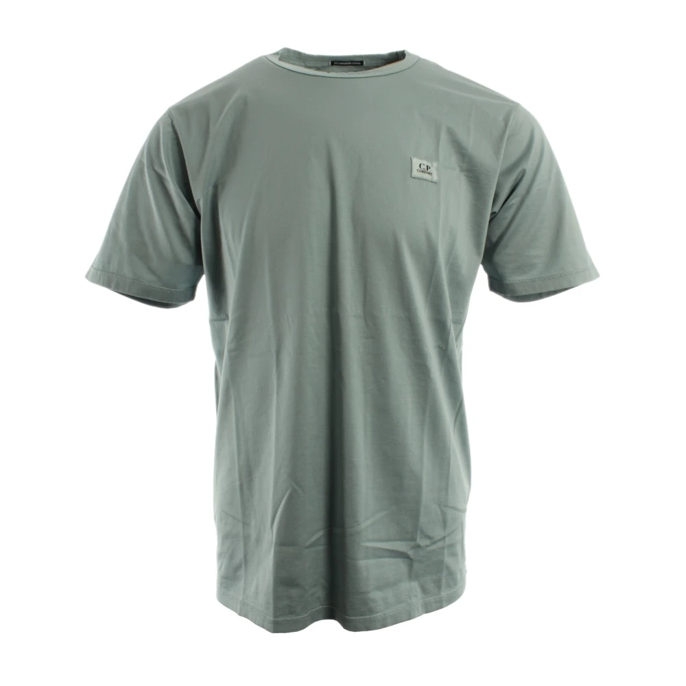C.p. Company , T-Shirts, Male, Green, L, Logo T-Shirt