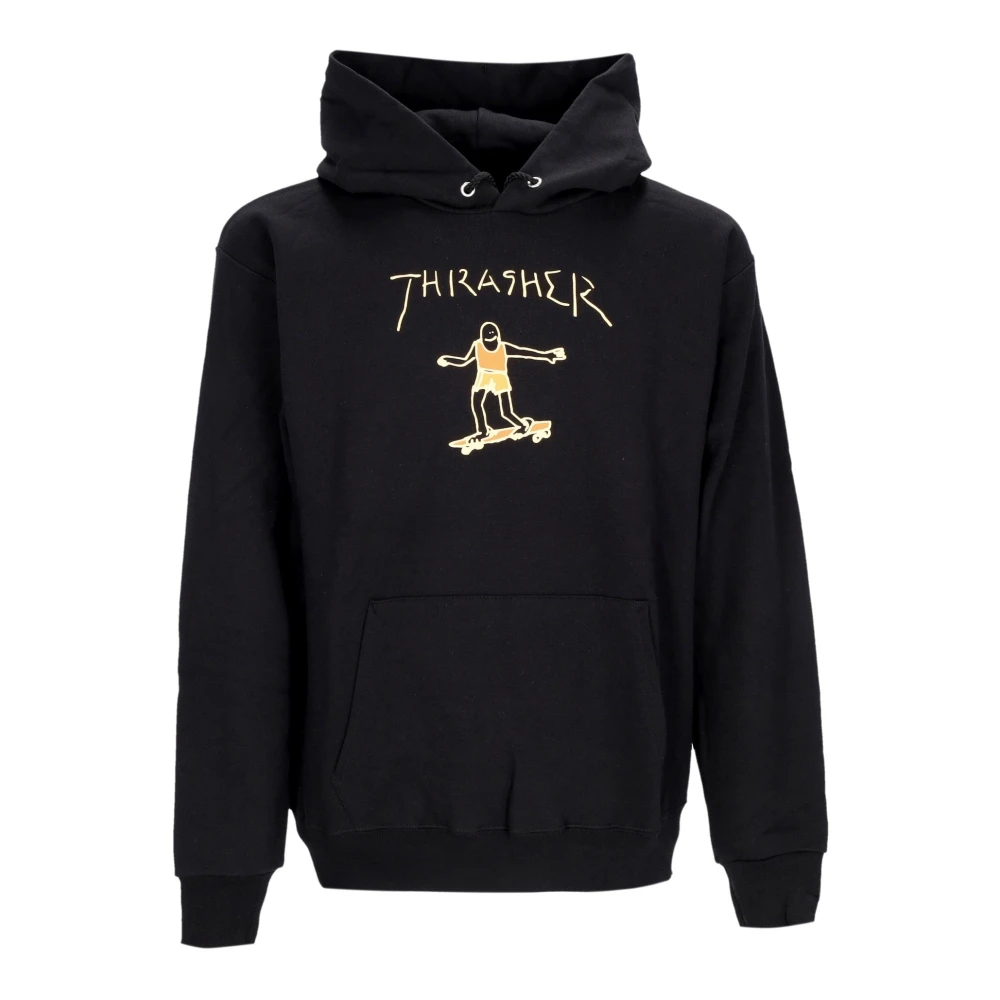 Thrasher Zwart bruine hoodie lange mouw sweatshirt Black Heren