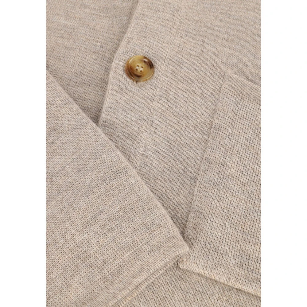 Forét Craft Cardigan Stijlvolle Wollen Vest Beige Heren