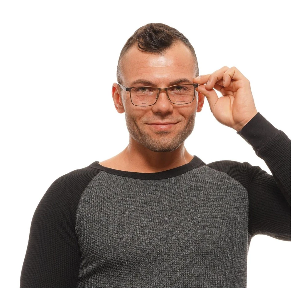 Porsche Design Bruine Titanium Optische Frames met Demo Bril Brown Heren