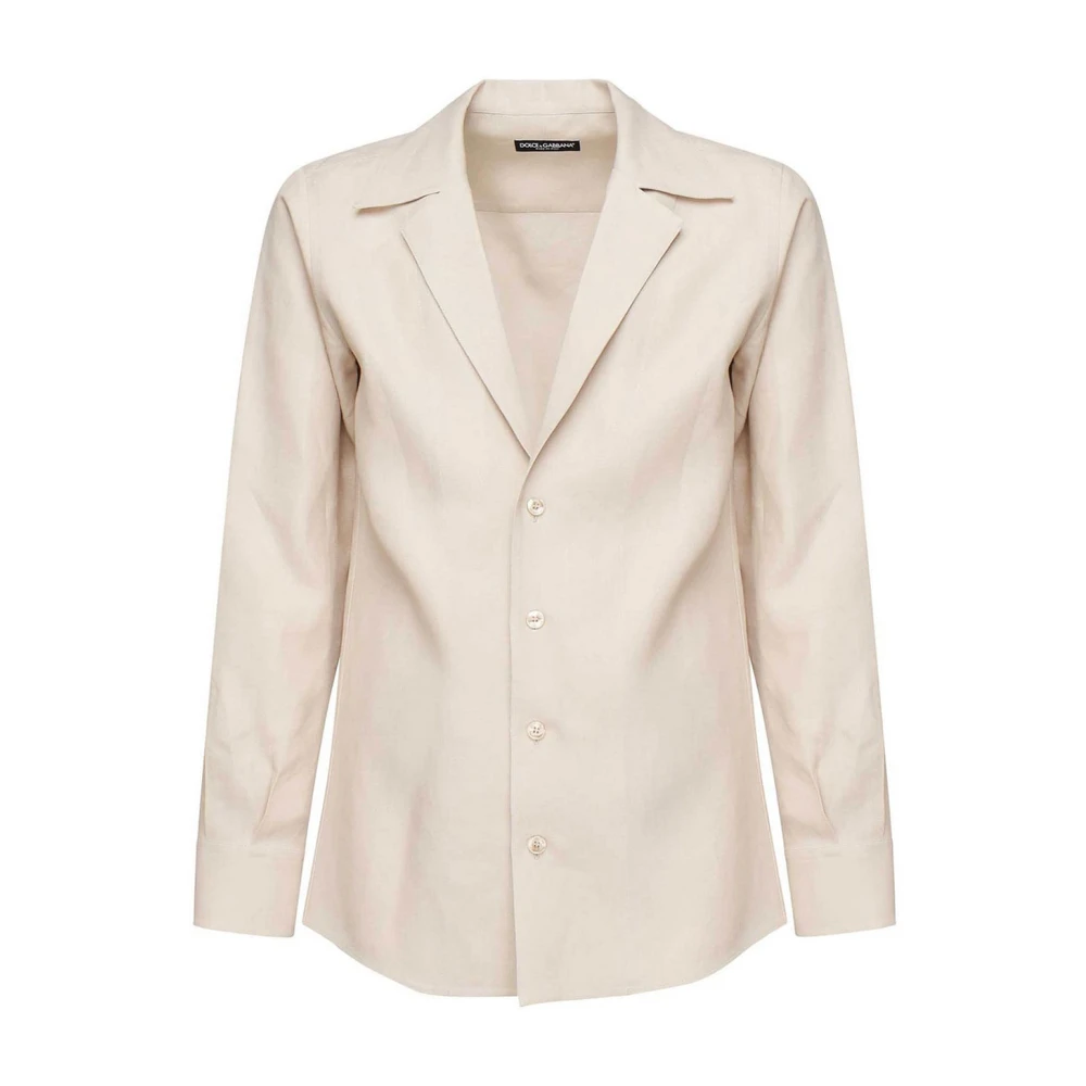 Dolce & Gabbana Men's Beige Blazers,, Casual Cotton Shirt Medium