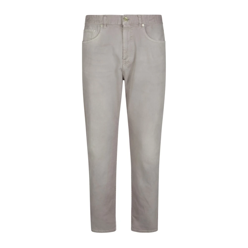 Eleventy Men's Gray Slim Fit Jeans, W34, Relaxed Fit Denim Cotton Trousers