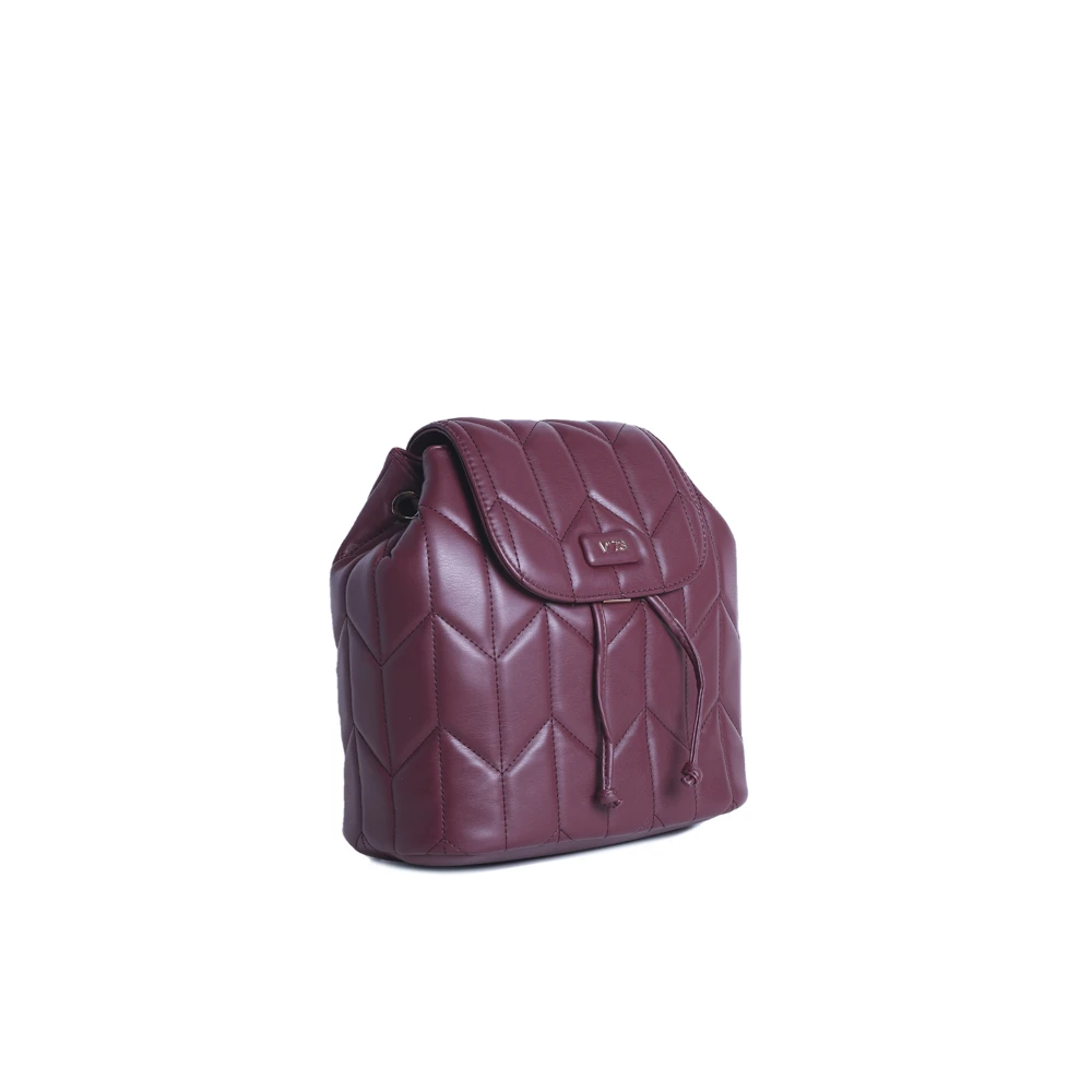 V73 Bordeaux Leren Rugzak Matelassé Effect Red Dames