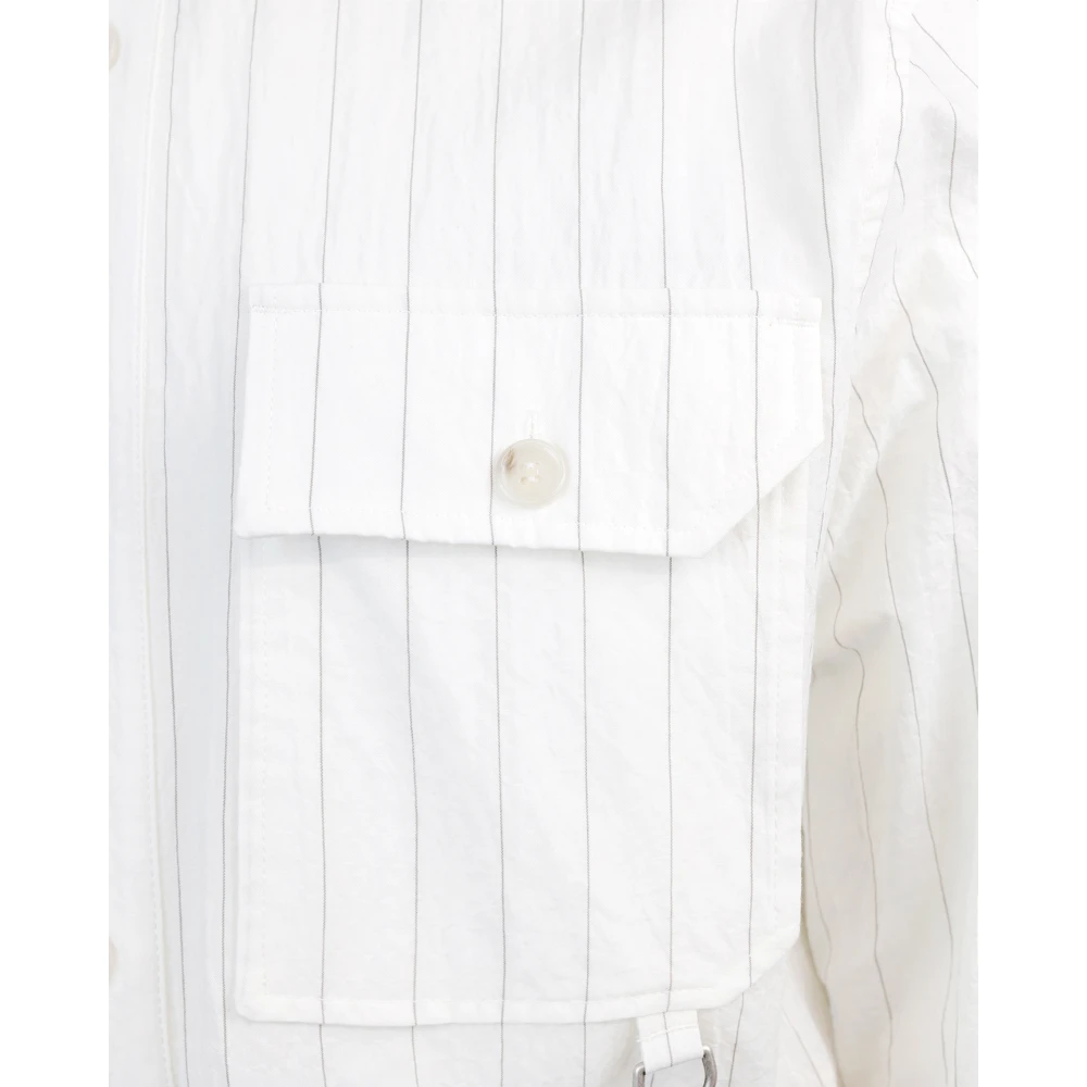 Paolo Pecora Beige Overhemd met Lange Mouwen en Zakken White Heren