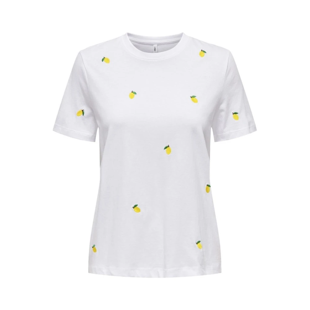 Only Ketty Life Short Sleeves T-Shirt White Dames