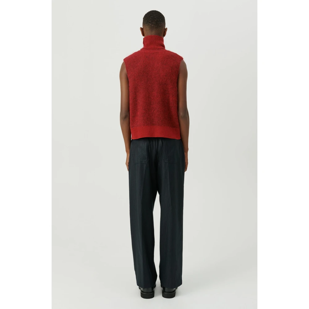 Soulland Hoge Hals Kasjmier Vest Red Dames