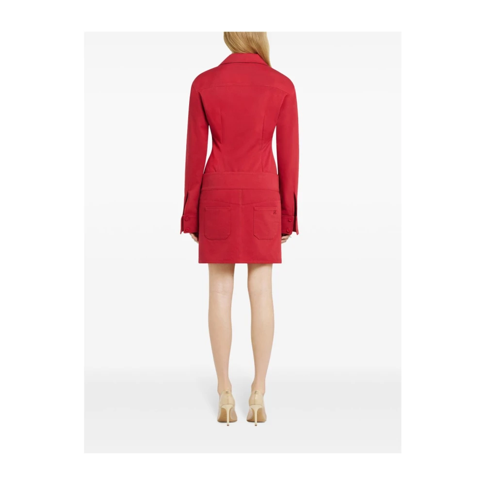 Courrèges Rode Mini Rok met Zakken Red Dames