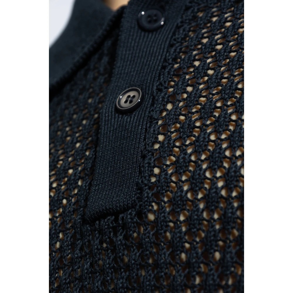 Samsøe Saterry Polo Shirt Blue Heren