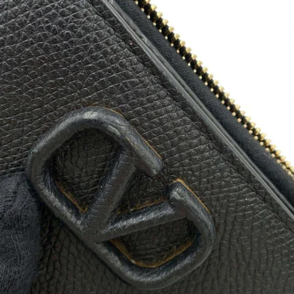 Valentino Vintage Pre-owned Leather wallets Black Unisex