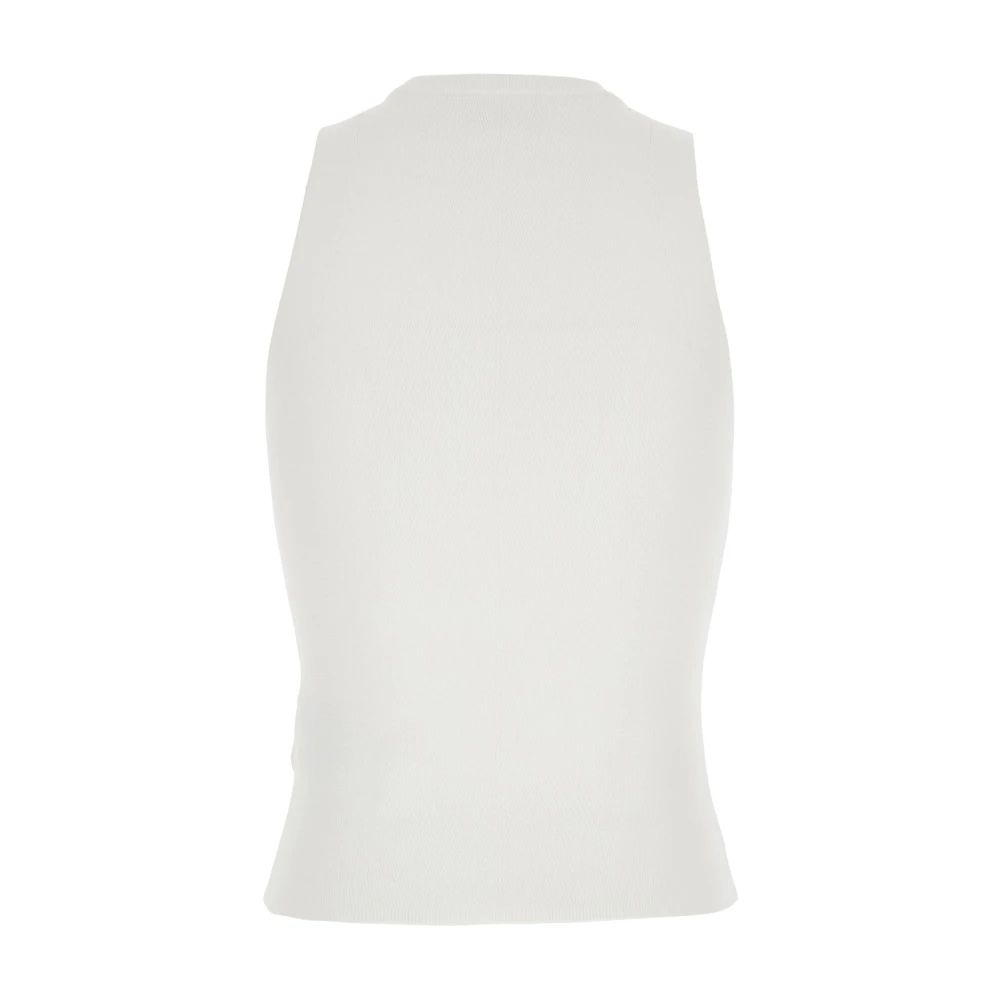 Diesel Witte Top met Ovaal D Logo White Dames