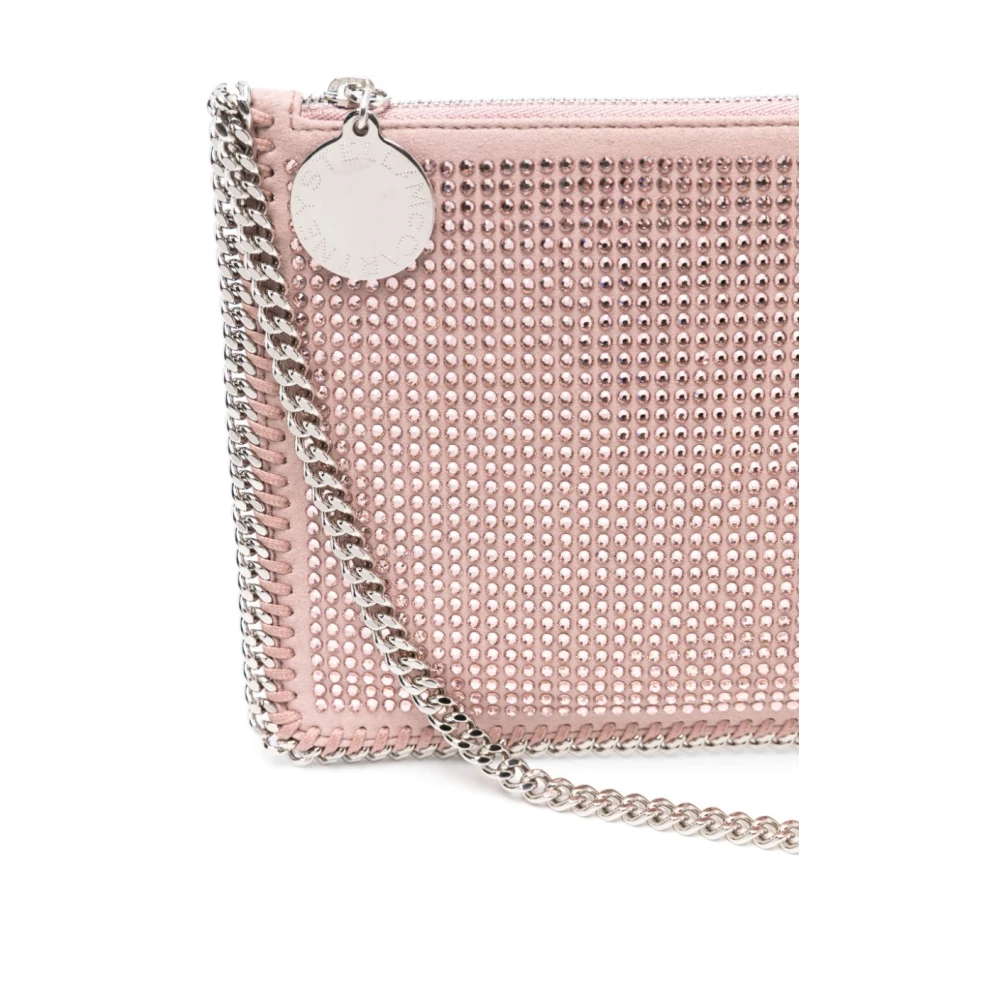 Stella Mccartney Poederroze Faux Suède Schoudertas Pink Dames