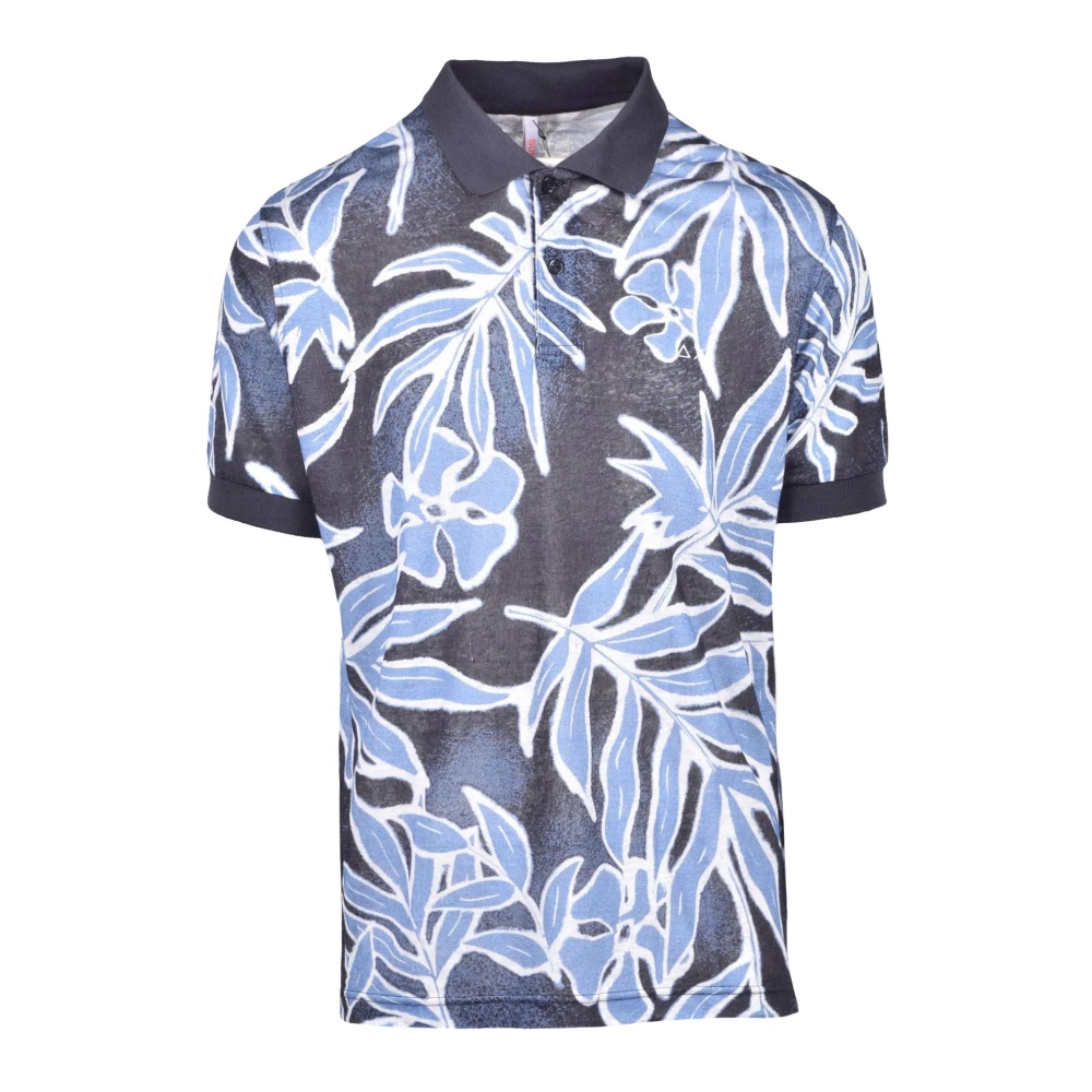 Sun68 Linnen Polo Blue Heren
