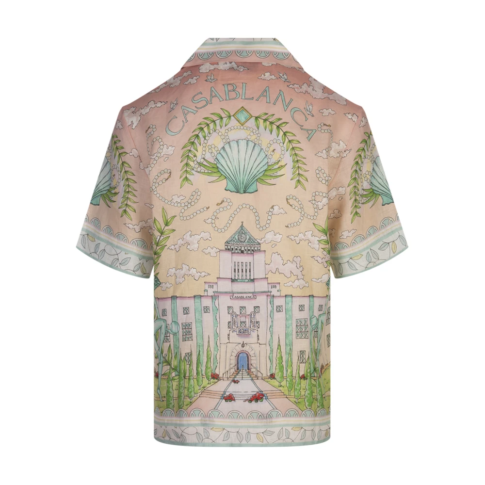 Casablanca Art Deco Linnen Shirt MultiKleur Multicolor Heren
