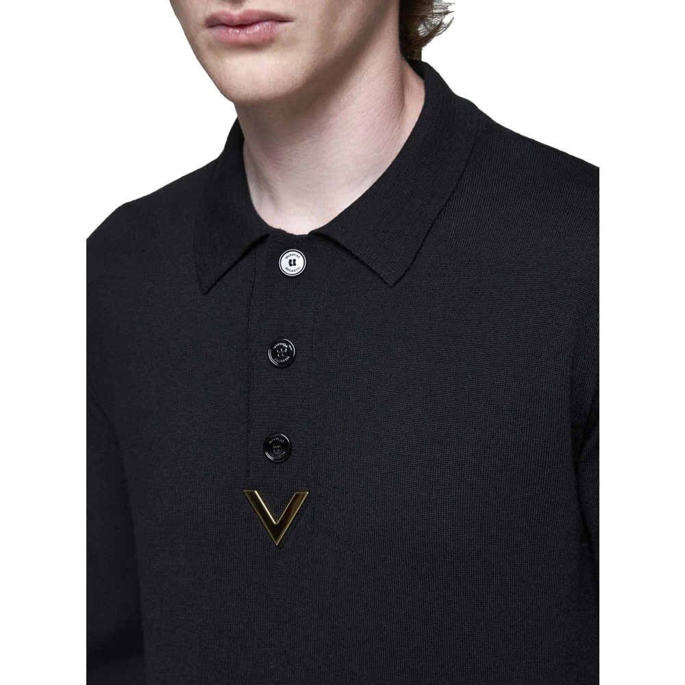 Valentino Zwarte T-shirts en Polos Black Heren