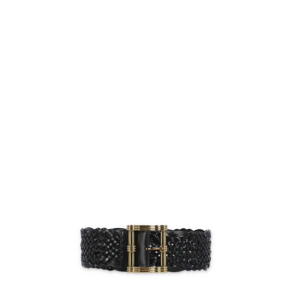 ETRO Zwart Gevlochten Leren Riem voor Vrouwen Black Dames