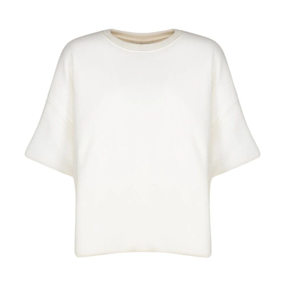 Laneus Klassiek Katoenen T-shirt White Dames