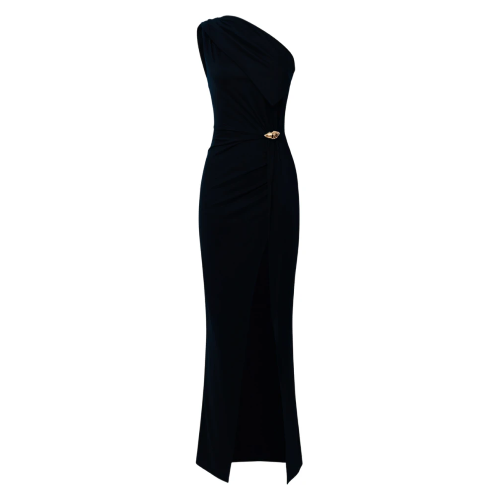 Elisabetta Franchi Elegante Avond Jersey Jurk Black Dames