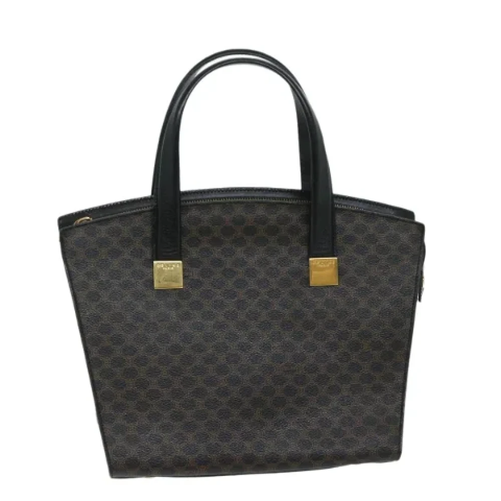 Celine Vintage Pre-owned Canvas handbags Black Dames
