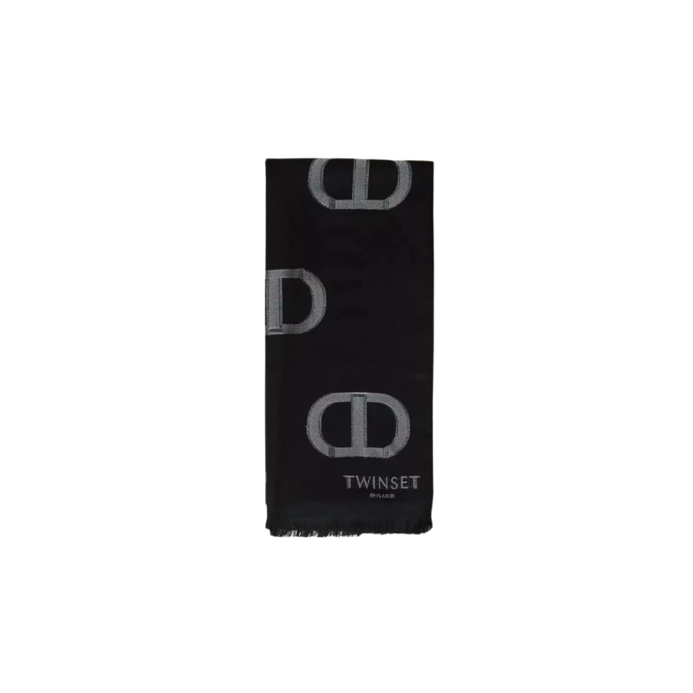 Twinset Logo Stola Stijlvol en Trendy Black Dames