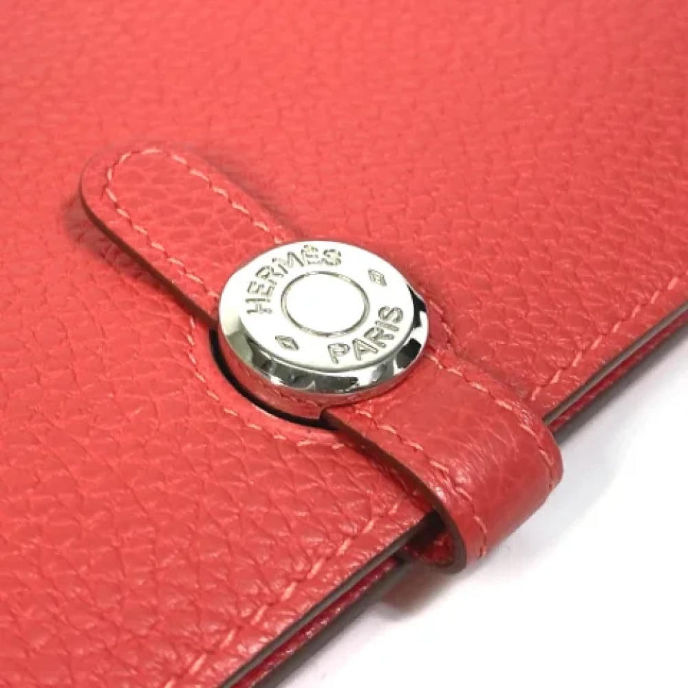 Hermès Vintage Pre-owned Leather wallets Red Dames