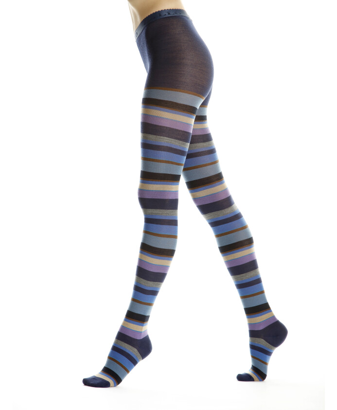 collants-bleus-pour-femmes-a-rayures-multicolores