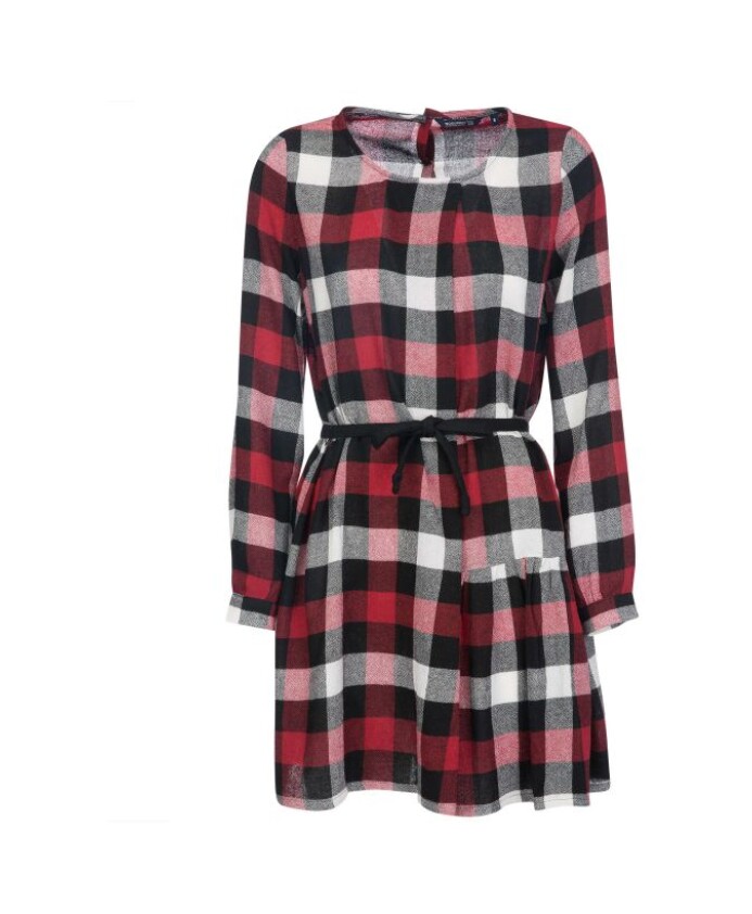robe-rouge-en-gaze-avec-col-en-u